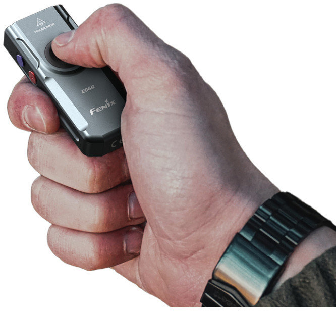 Фонарь наключный Fenix E06R серый (E06RGray) фото 6