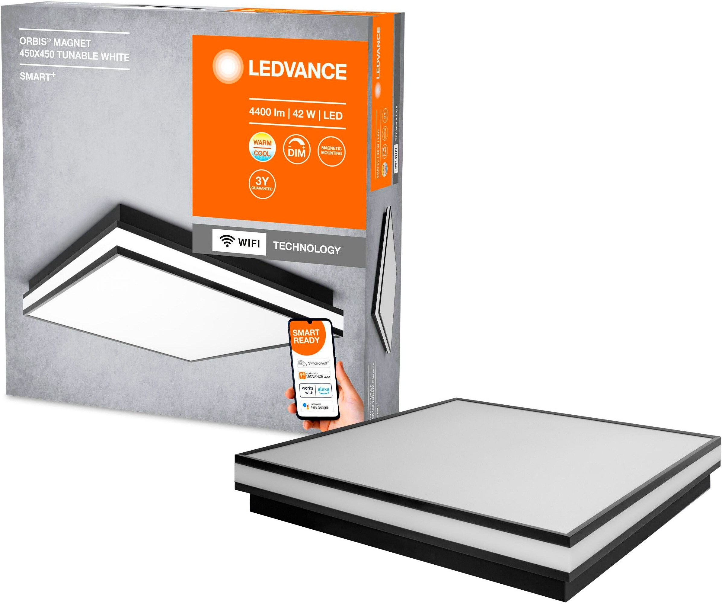 Cветильник потолочный Ledvance Smart+Orbis Magnet 42Вт WiFi черный (4058075572751) фото 4