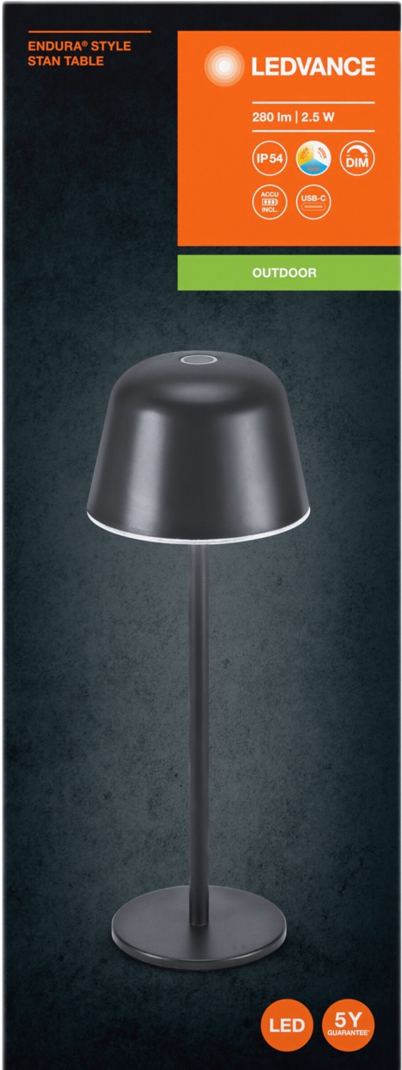Лампа настольная с аккумулятором Ledvance Endura Style 2.5Вт, черный (4099854185366) фото