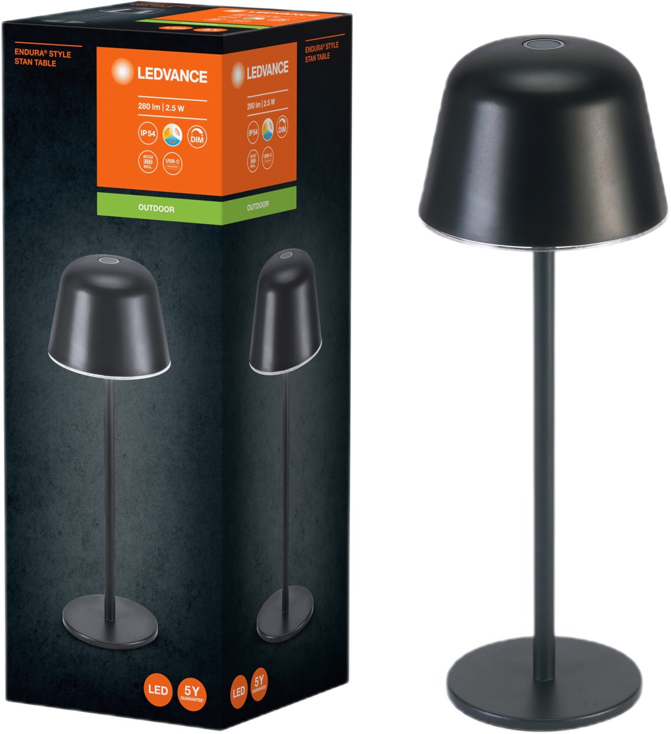 Лампа настольная с аккумулятором Ledvance Endura Style 2.5Вт, черный (4099854185366) фото