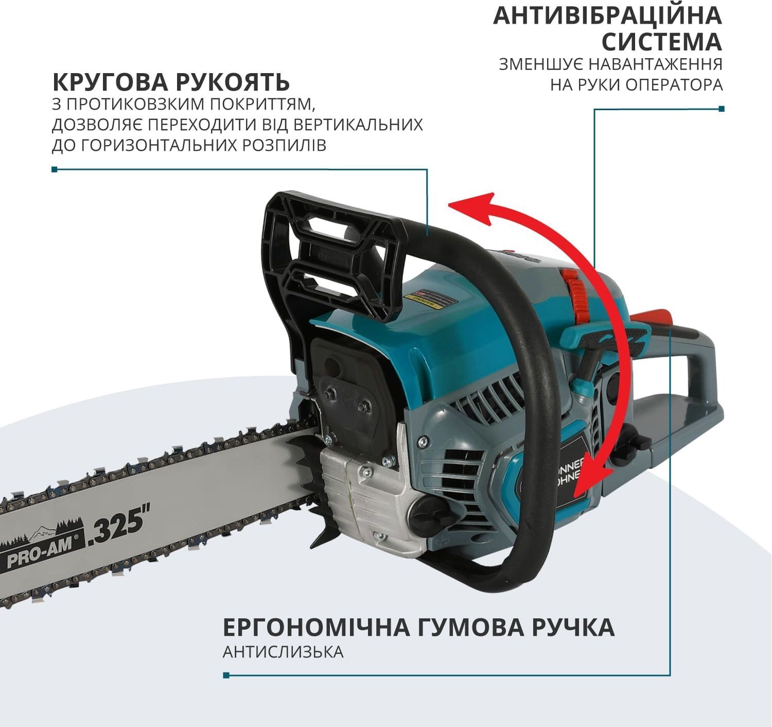 Пила цепная бензиновая Konner&Sohnen KS CS31G 50см (KSCS31G-20-1) фото 11
