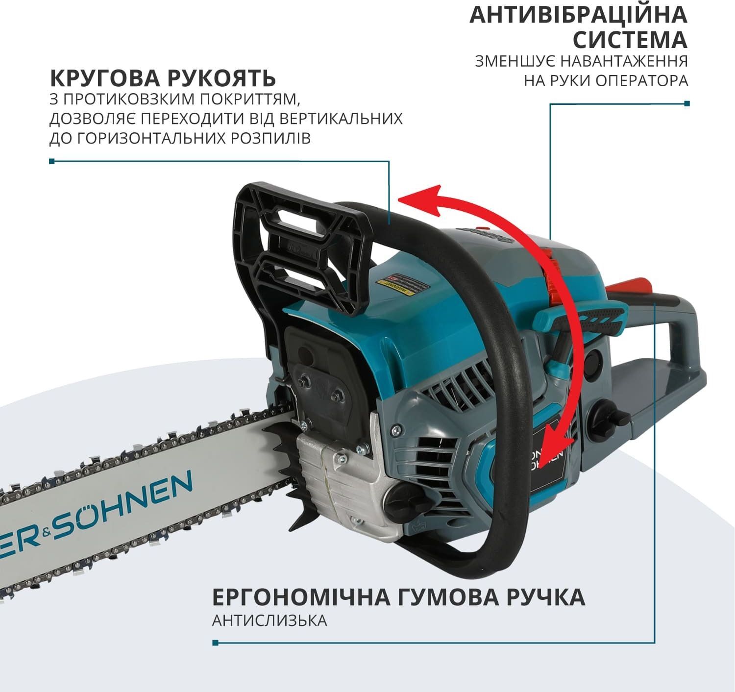 Пила цепная бензиновая Konner&Sohnen KS CS31G 40см (KSCS31G-16) фото 8