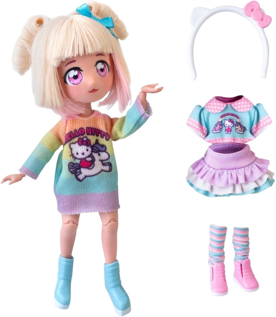 Ігровий набір 4SF Manga Dolls серії "Hello Kitty" – Стильна Цукерка-єдинорога (з аксесуарів) (HKTF2000)фото2
