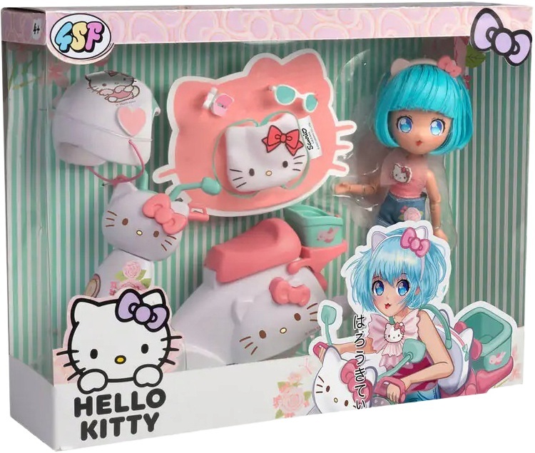 Игровой набор 4SF Manga Dolls серии "Hello Kitty" – Красотка Пинк на скутере (с аксесс.) (HKTF3000) фото 