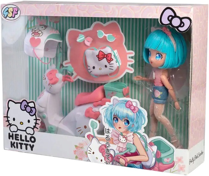 Игровой набор 4SF Manga Dolls серии "Hello Kitty" – Красотка Пинк на скутере (с аксесс.) (HKTF3000) фото 