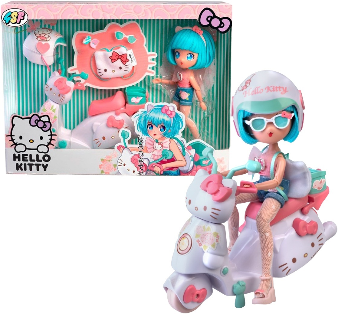 Игровой набор 4SF Manga Dolls серии "Hello Kitty" – Красотка Пинк на скутере (с аксесс.) (HKTF3000) фото 