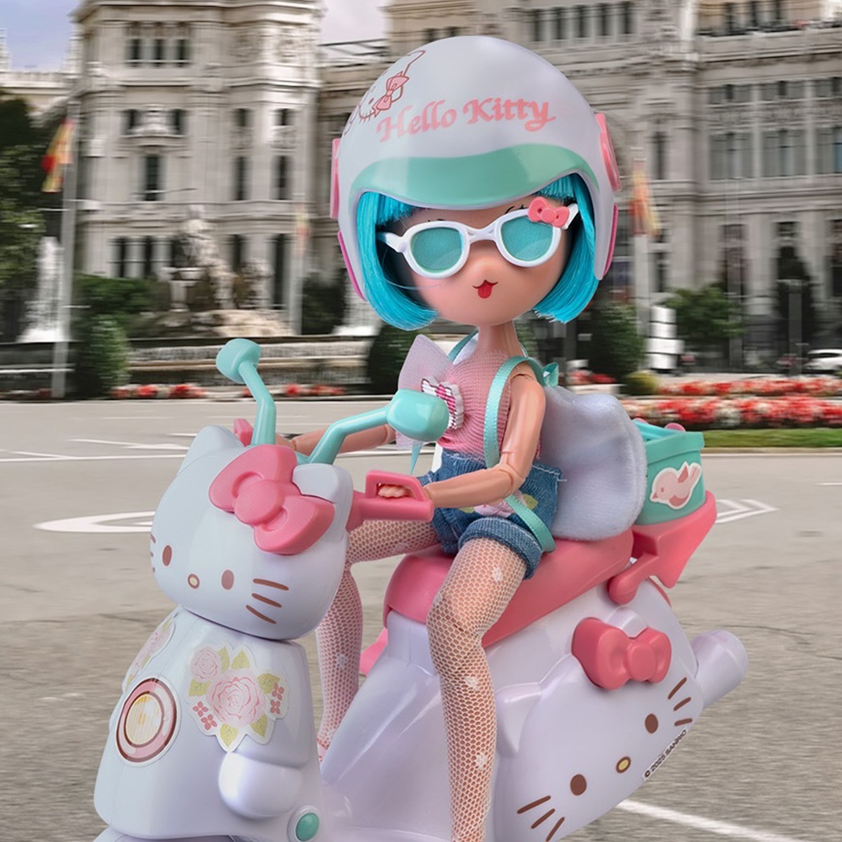 Игровой набор 4SF Manga Dolls серии "Hello Kitty" – Красотка Пинк на скутере (с аксесс.) (HKTF3000) фото 