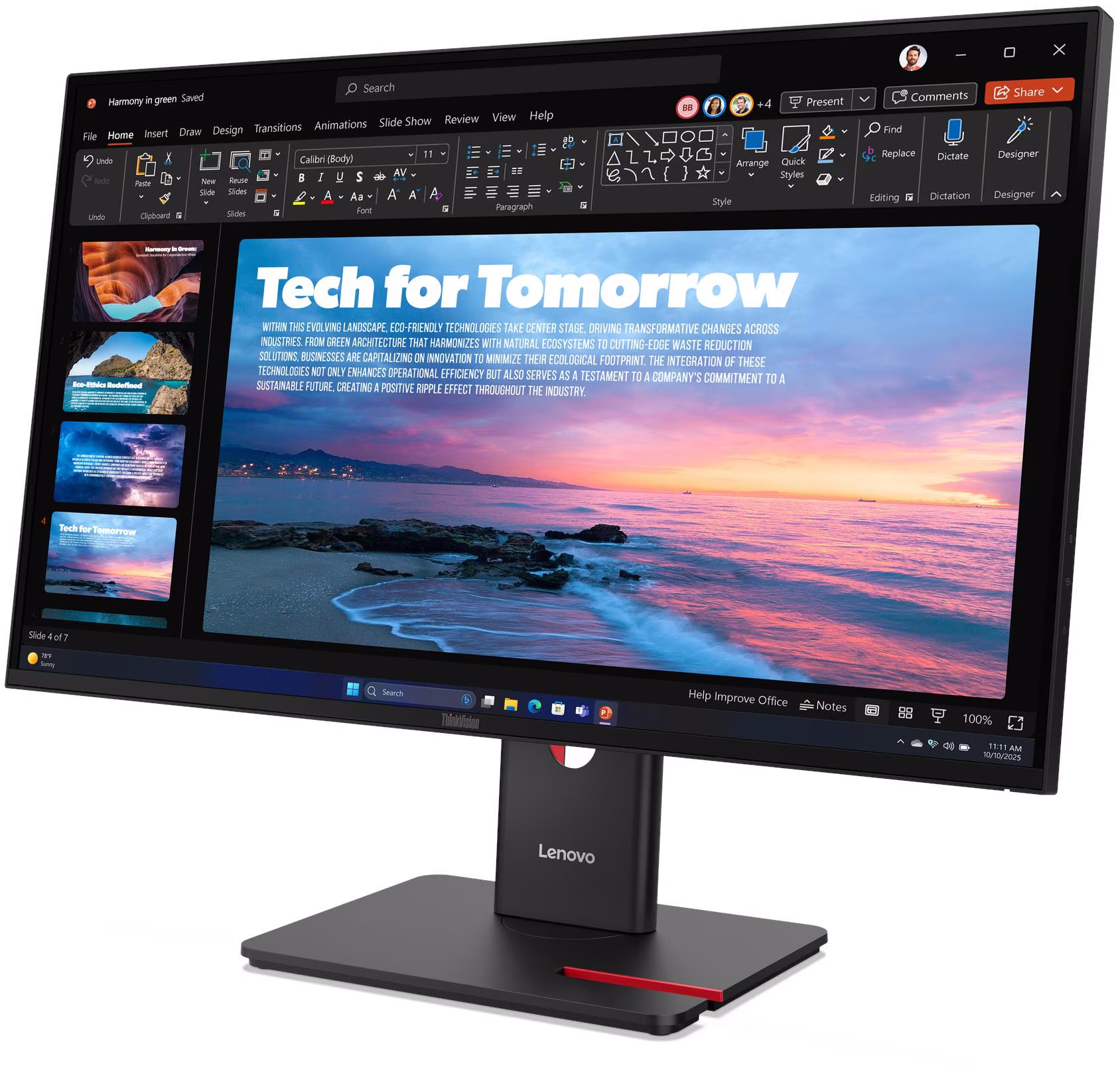 Монитор 27'' LENOVO ThinkVision T27qd-40 (64AAGAT2UA) фото 3