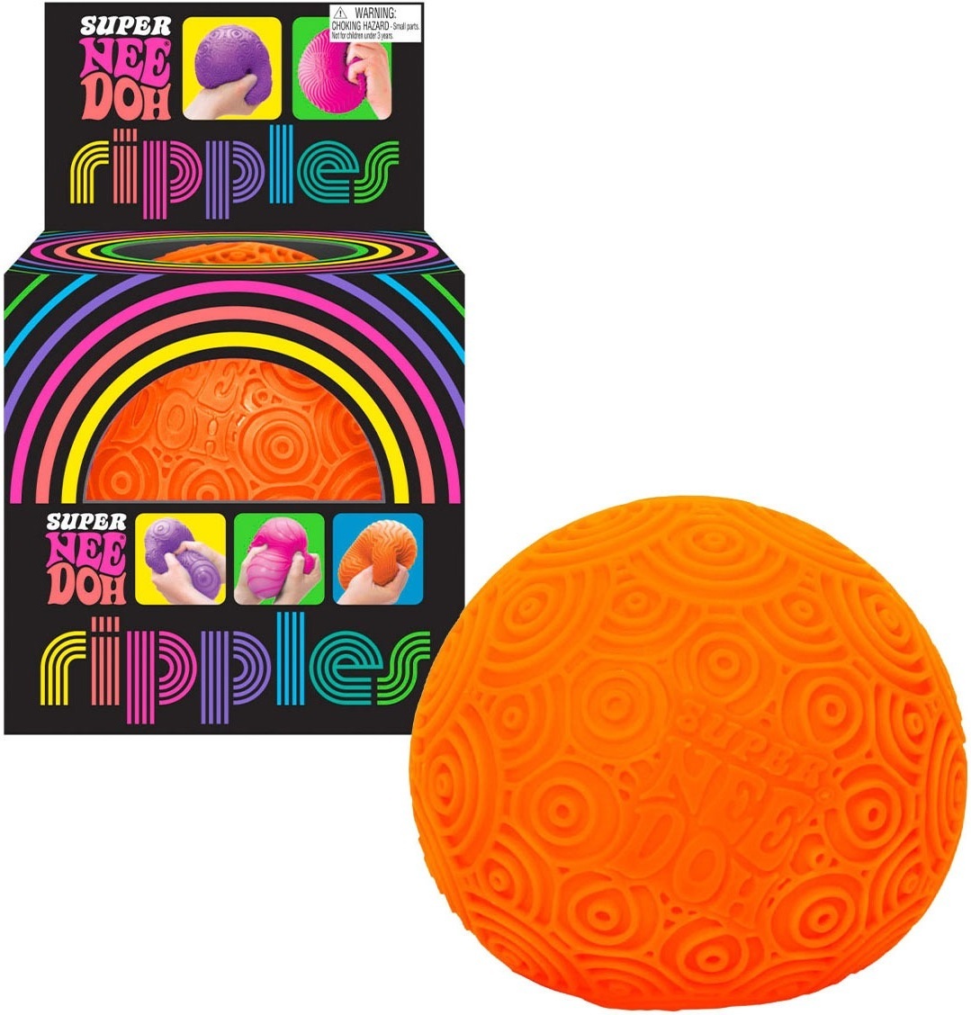 Іграшка-антистрес NeeDoh серії "Super" – яскраві кружки (помаранчевий) (RSPND-1)фото3