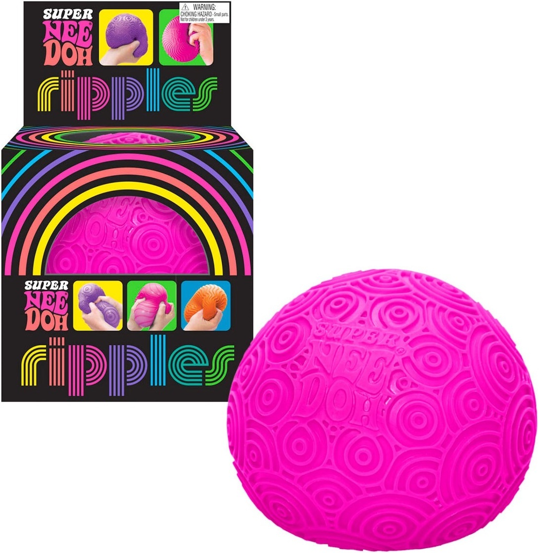 Игрушка-антистресс NeeDoh серии "Super" – яркие кружки (розовый) (RSPND-2) фото 2