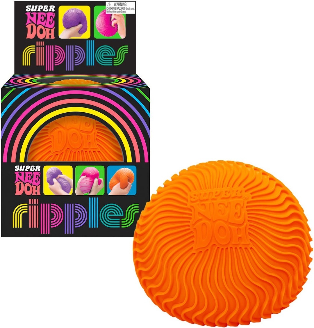 Іграшка-антистрес NeeDoh серії "Super" – яскраві хвилі (помаранчевий) (RSPND-5)фото3