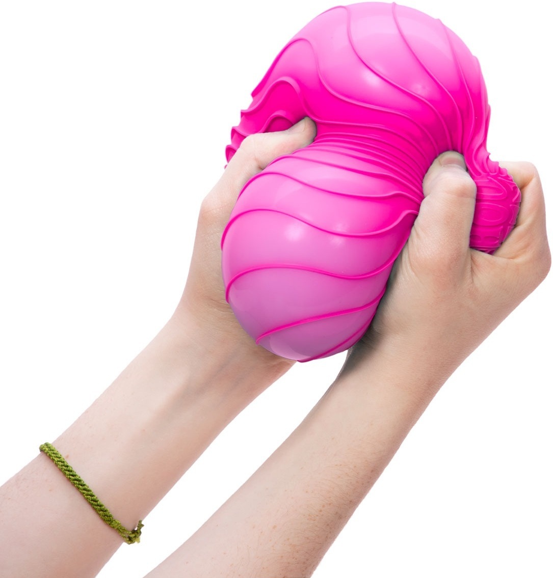 Іграшка-антистрес NeeDoh серії "Super" – яскраві хвилі (рожевий) (RSPND-6)фото2