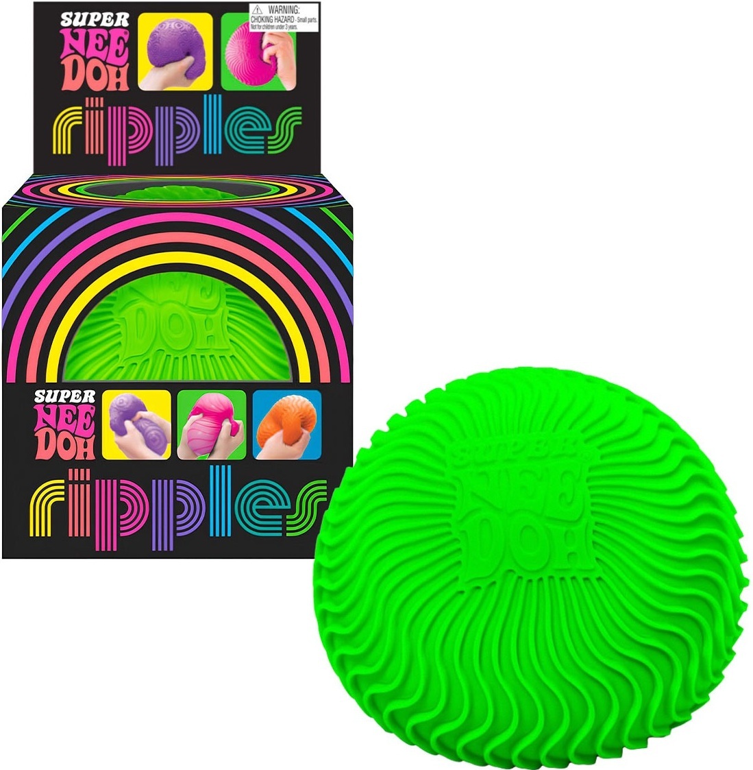 Іграшка-антистрес NeeDoh серії "Super" – яскраві хвилі (зелений) (RSPND-7)фото3
