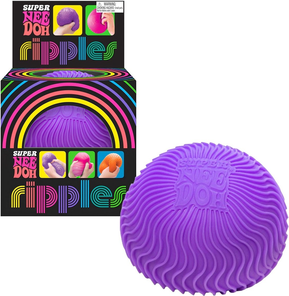 Іграшка-антистрес NeeDoh серії "Super" – яскраві хвилі (пурпурний) (RSPND-8)фото