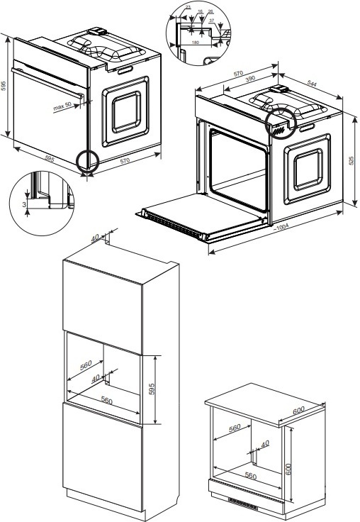 Комплект Hansa варочная поверхность + духовой шкаф FCGS68326фото2