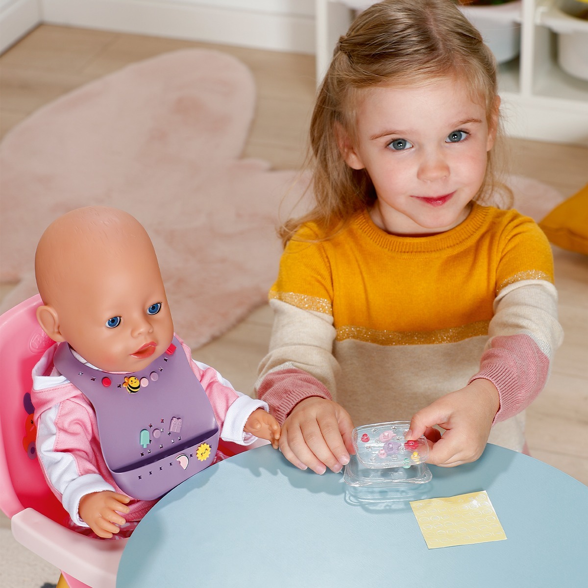 Нагрудник для куклы BABY born серии "Pinplay" – Стильное кормление (837221) фото 6