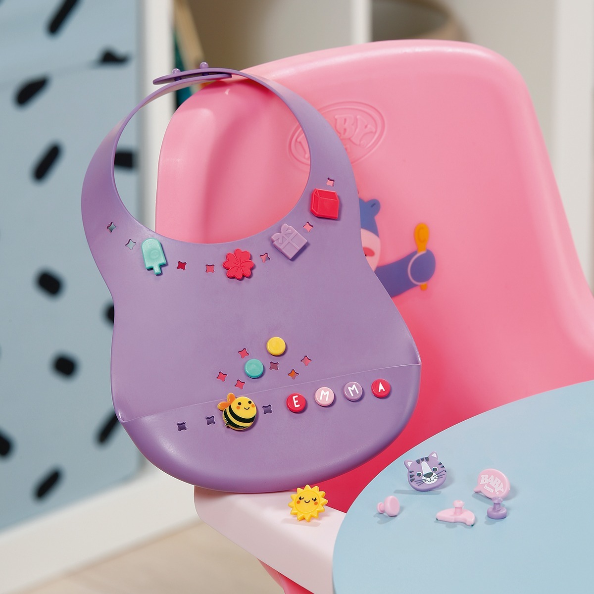 Нагрудник для куклы BABY born серии "Pinplay" – Стильное кормление (837221) фото 4