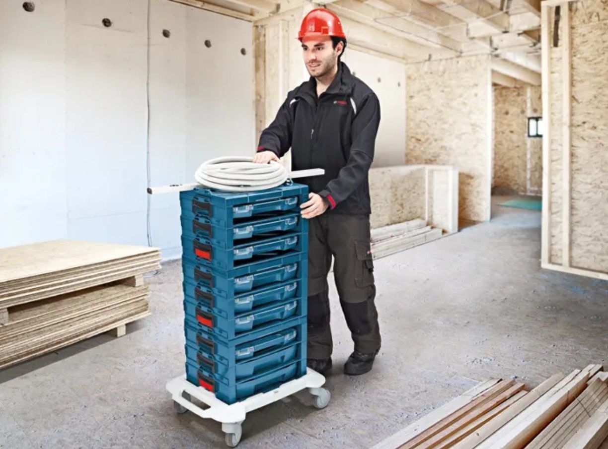 Ролер для L-Boxx Bosch Professional, до 100кг, 646х184х492мм, 3.8кг (1.600.A00.1S9)фото4