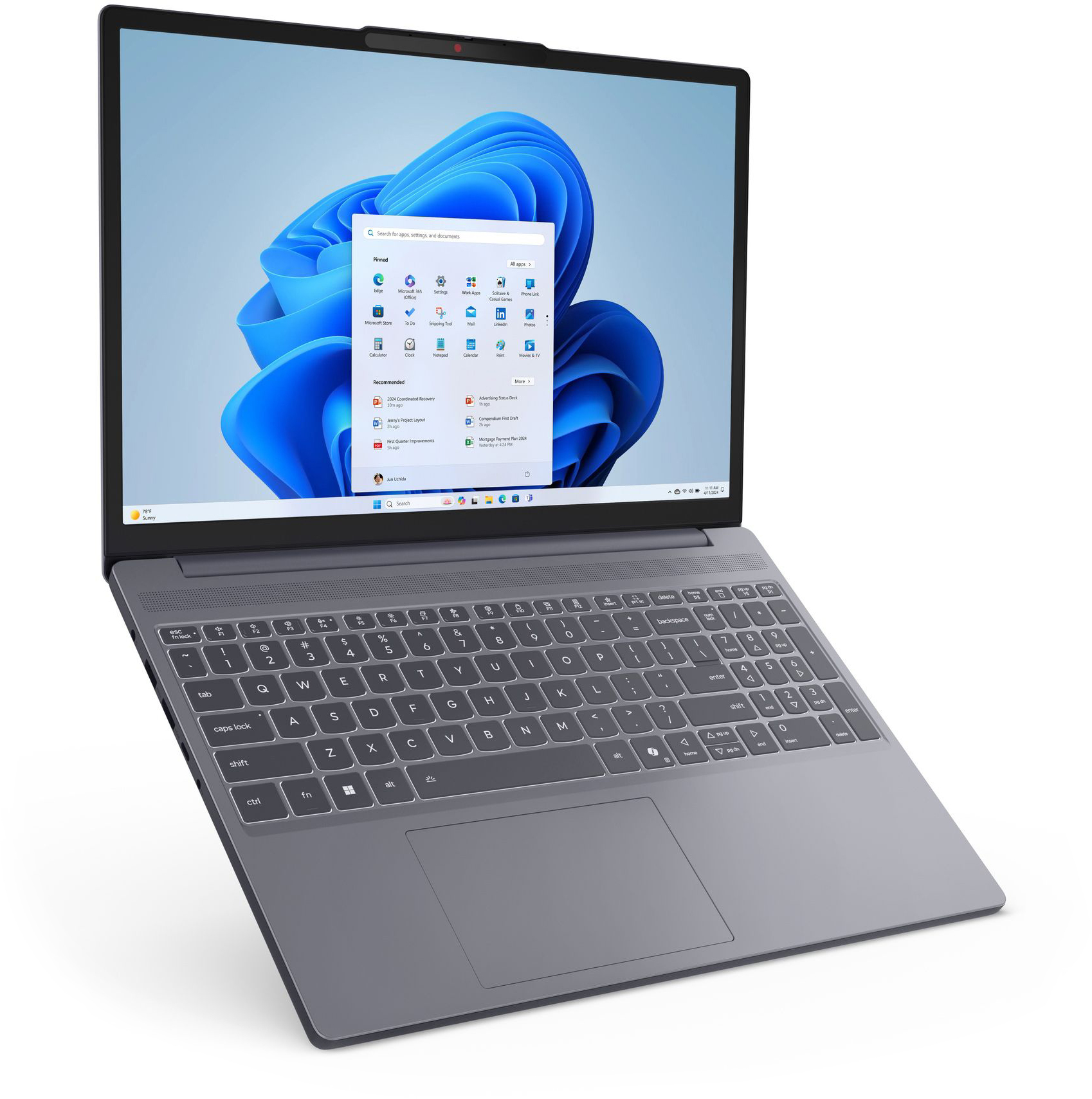 Ноутбук LENOVO IdeaPad Slim 3 15IRH10 Luna Grey (83K100QYRA) фото 13