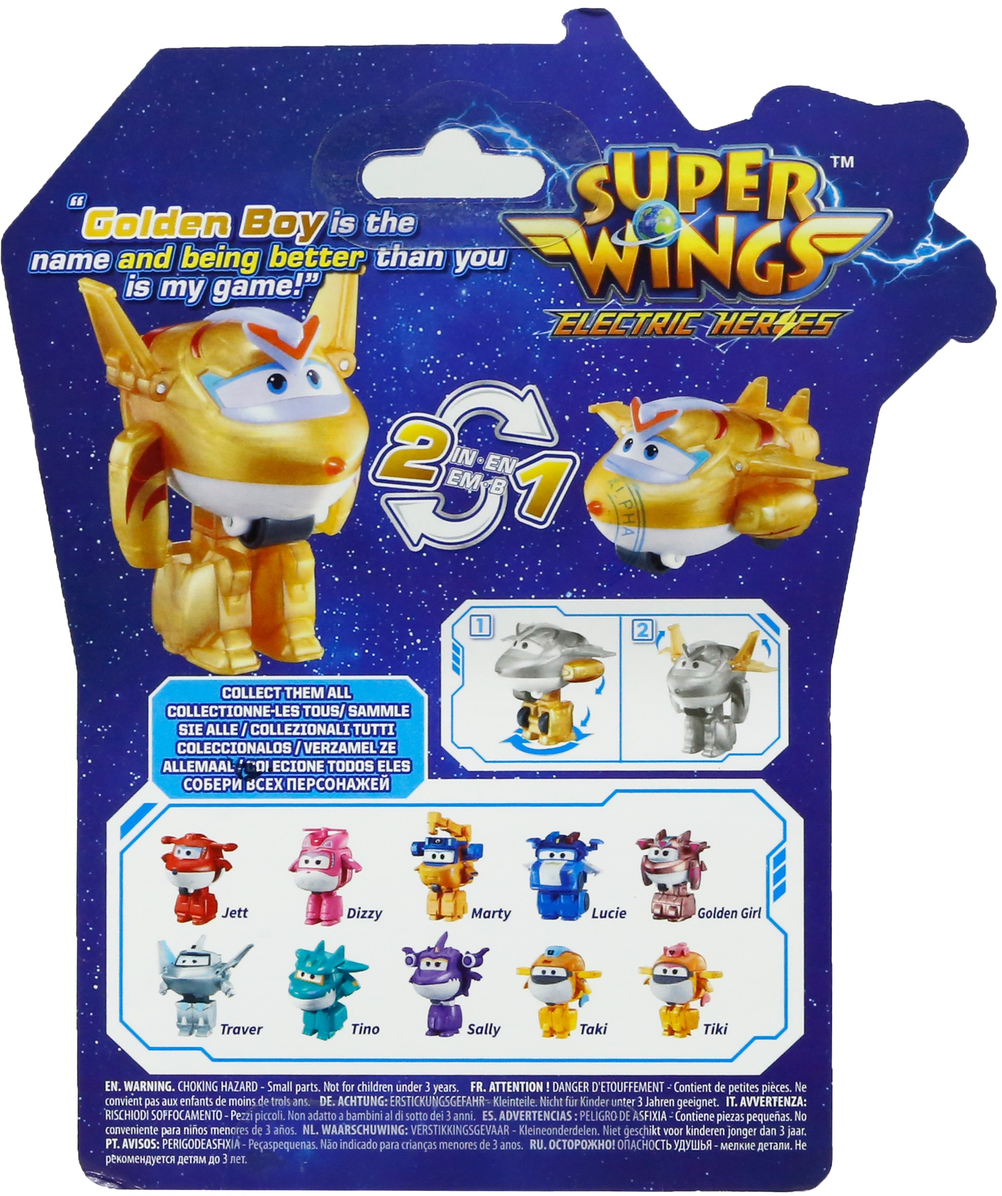 Игровая фигурка-трансформер Super Wings Transform-a-Bots Золотой Мальчик (Golden Boy) (EU780031) фото 12