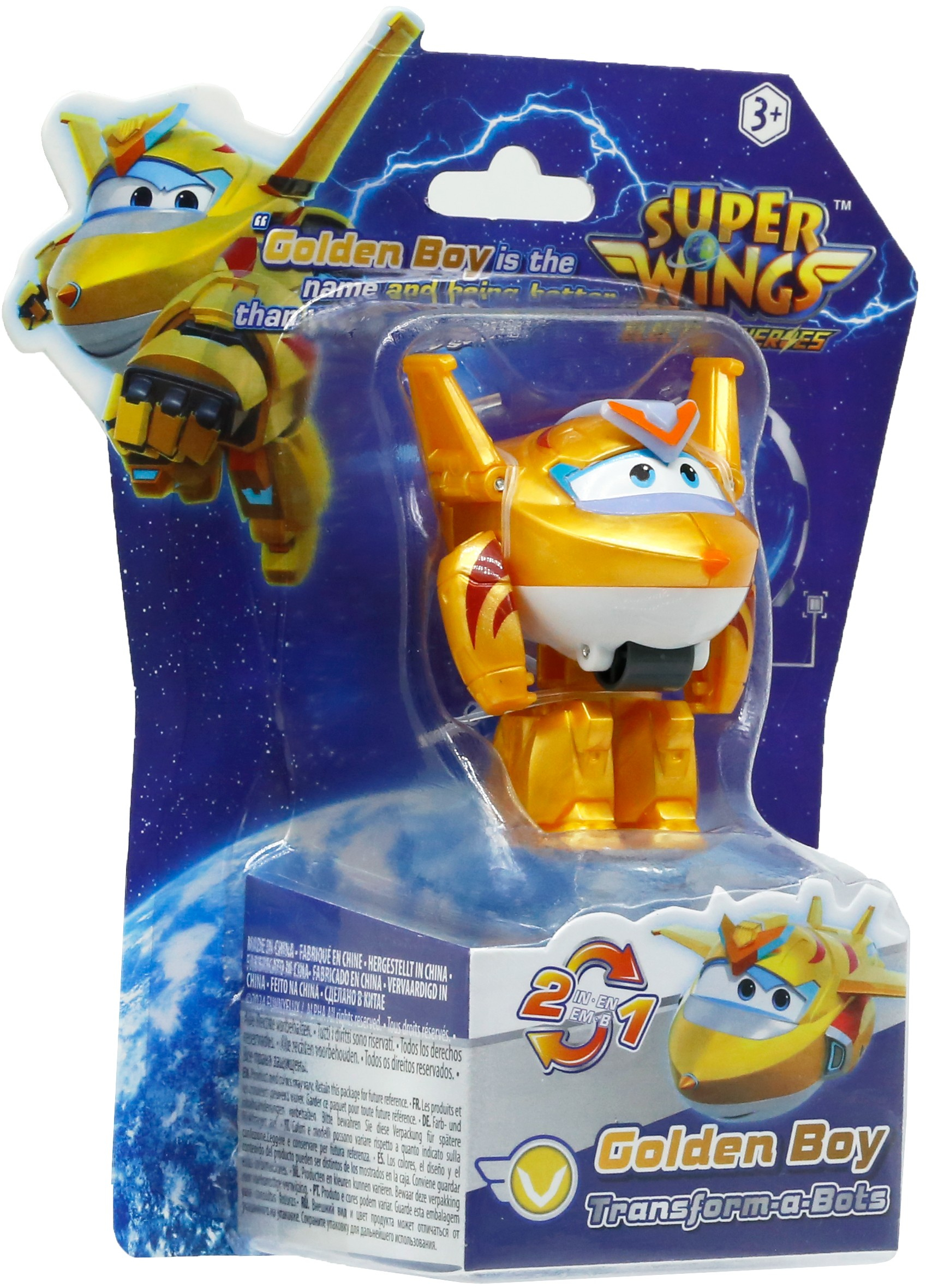 Игровая фигурка-трансформер Super Wings Transform-a-Bots Золотой Мальчик (Golden Boy) (EU780031) фото 11