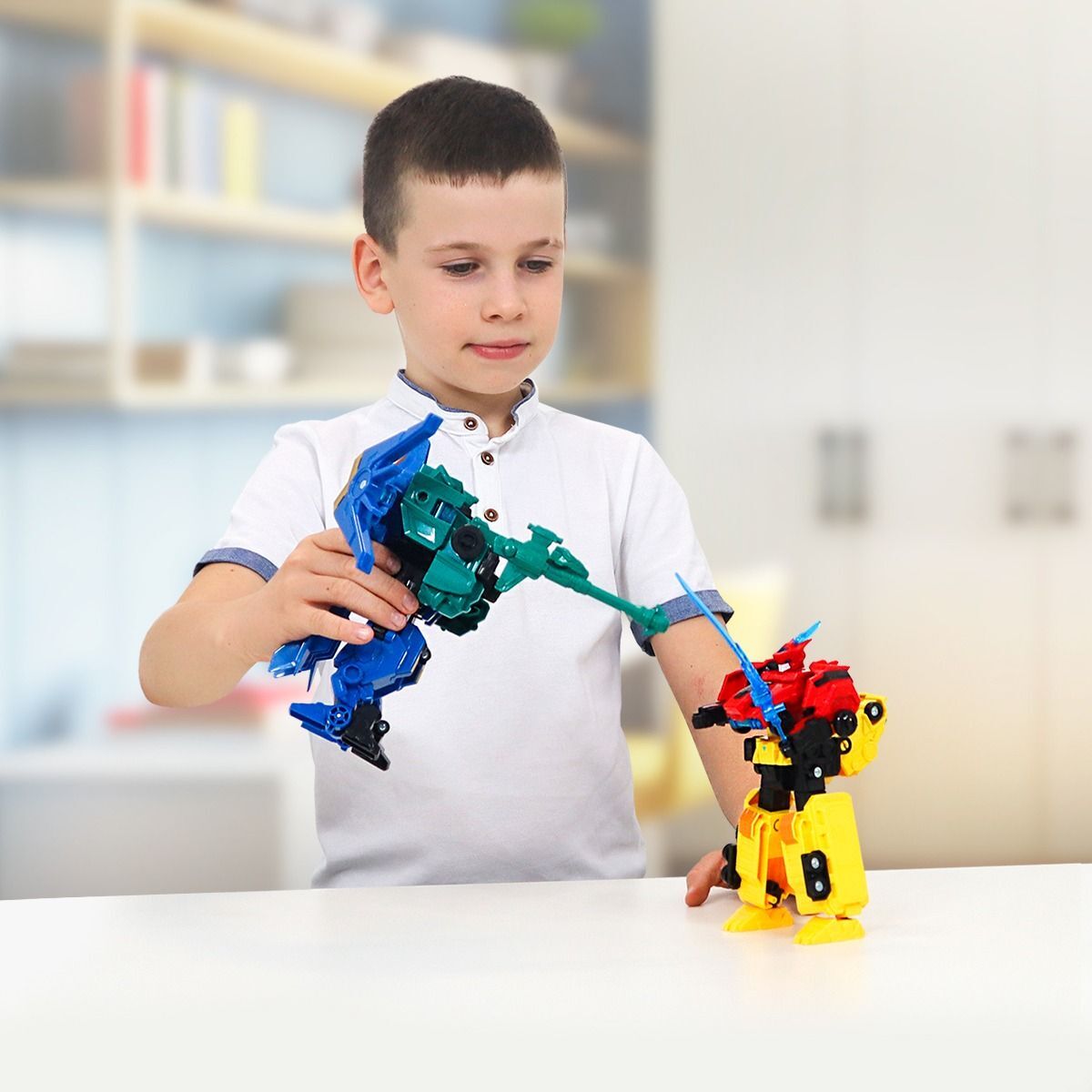 Ігровий набір з роботом-трансформером DINOSTER – РАПТОР ТРОН (2 машини) (EU580811)фото8