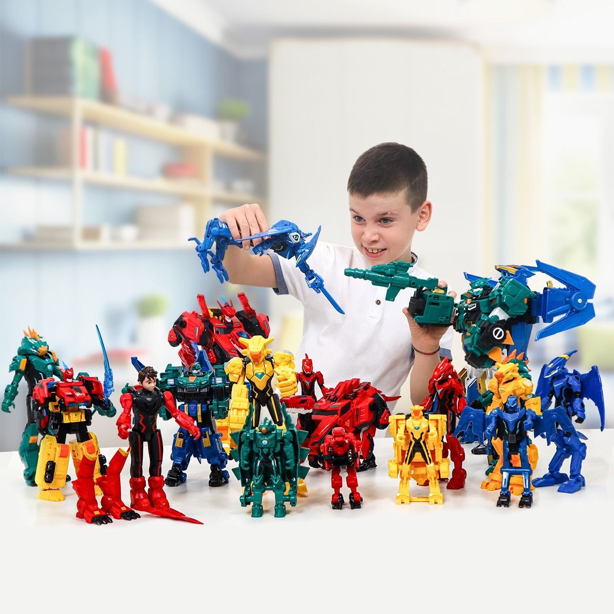 Ігровий набір з роботом-трансформером DINOSTER – РАПТОР ТРОН (2 машини) (EU580811)фото9