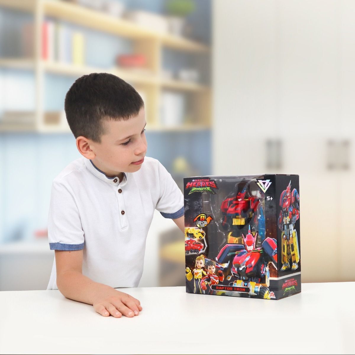 Ігровий набір з роботом-трансформером DINOSTER – РАПТОР ТРОН (2 машини) (EU580811)фото7