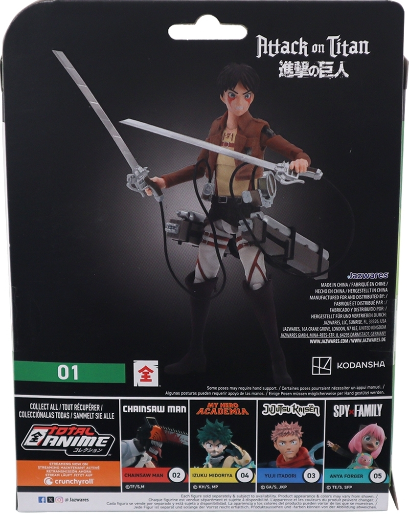 Игровая фигурка Total Anime Атака титанов W1 - Эрен (с аксессуарами) (KAZ0006-W1) фото