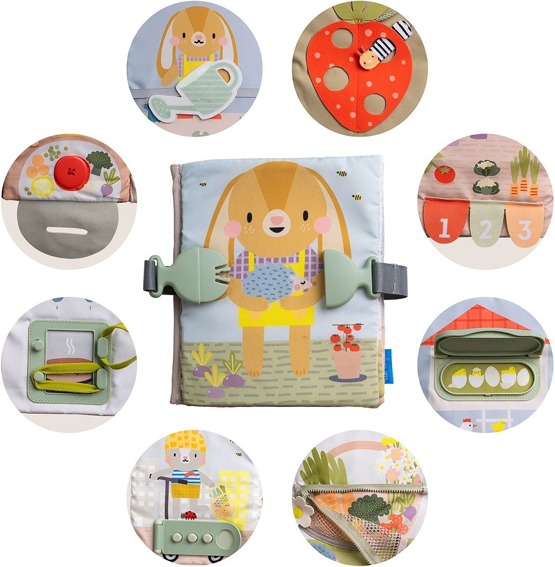 Розвиваюча м'яка книга колекції "Садочок у місті" – Бізібук Зайченка (13355)фото4