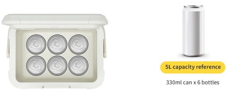 Туристичний холодильник 5л.Naturehike CNK2450CF012 бежевийфото2