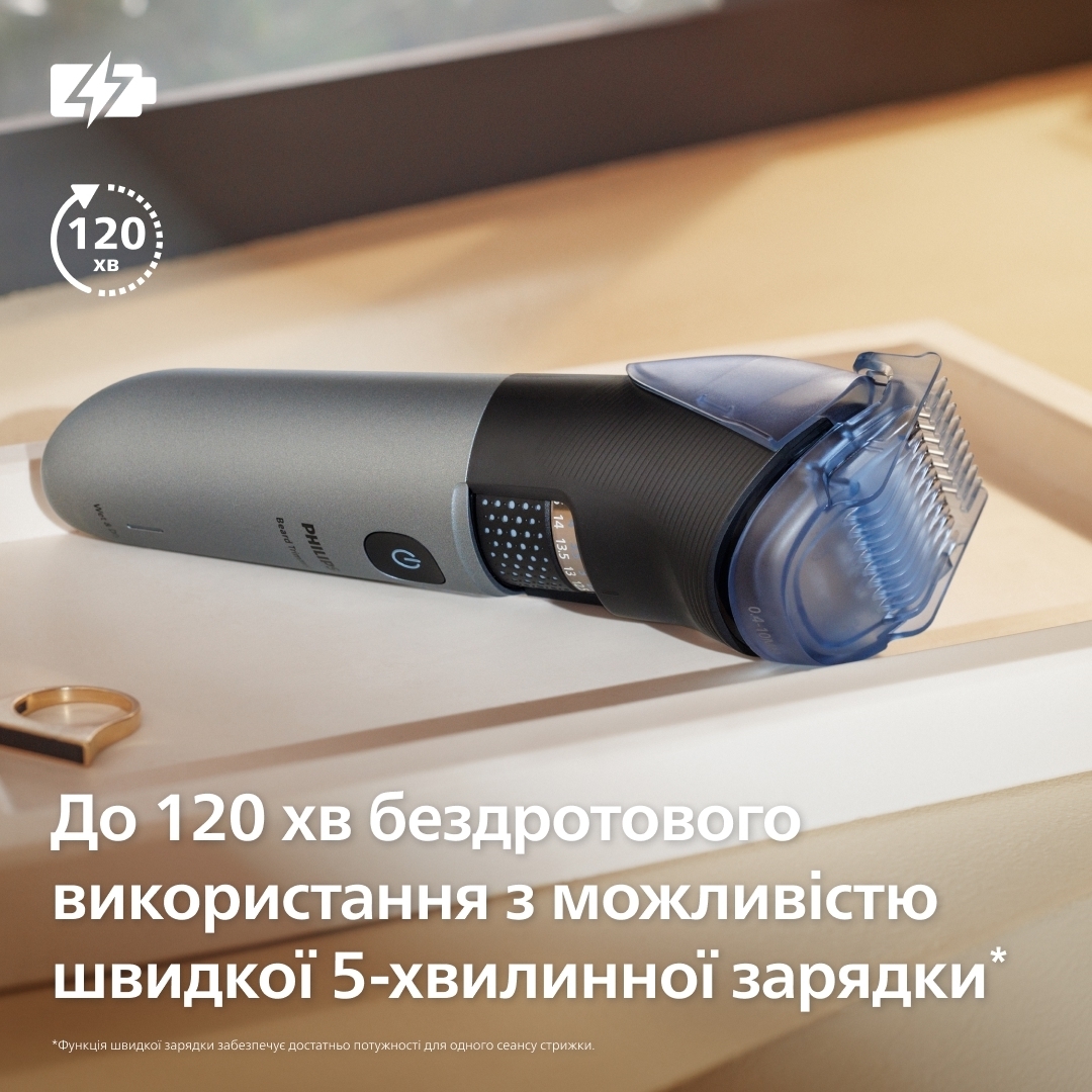 Триммер Philips Series 7000 чорно-серебристый BT7670/15 фото 10