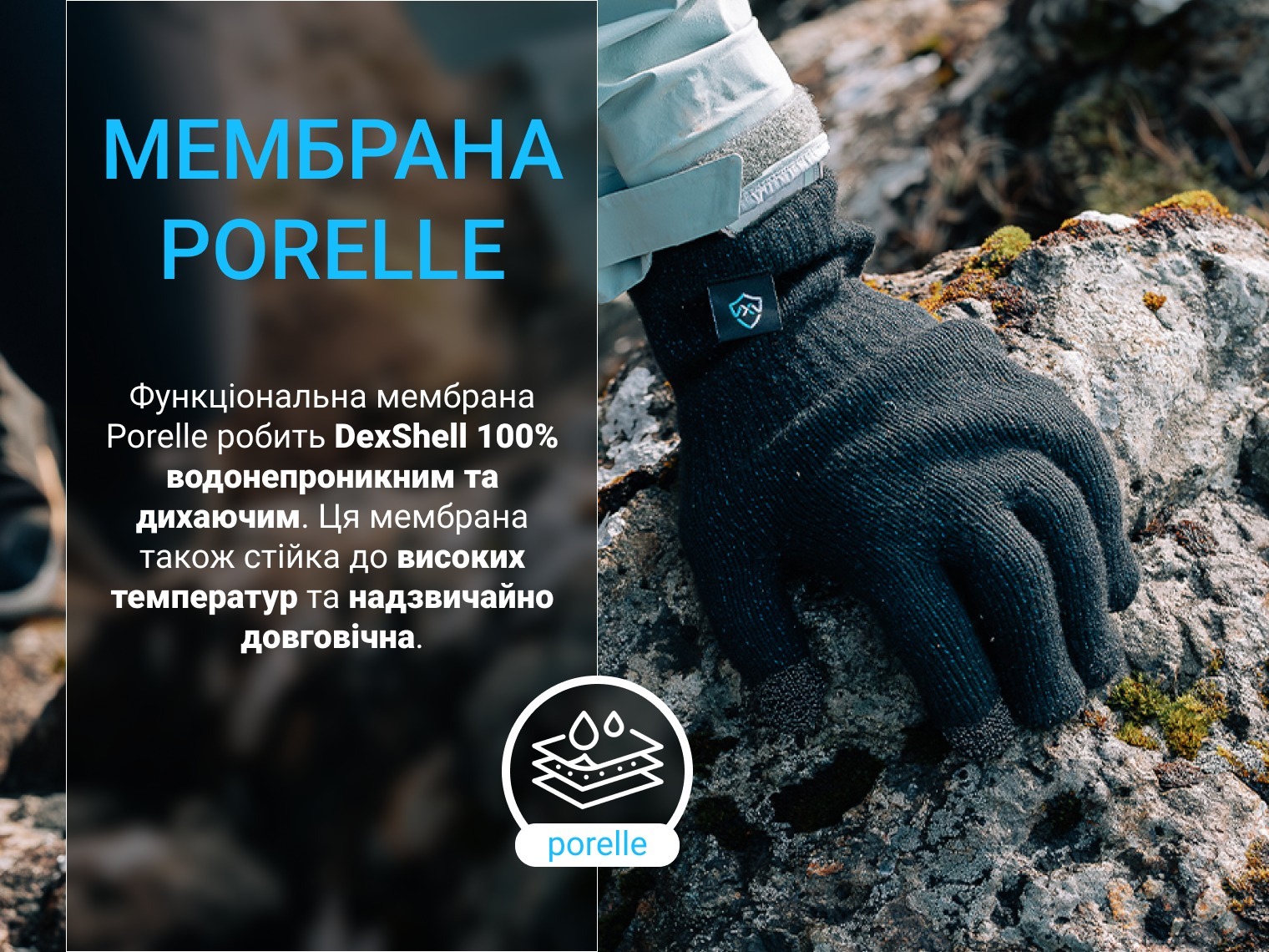 Рукавички водонепроникні Dexshell ThermFit Gloves темно-сині DG12402HTB-Lфото3