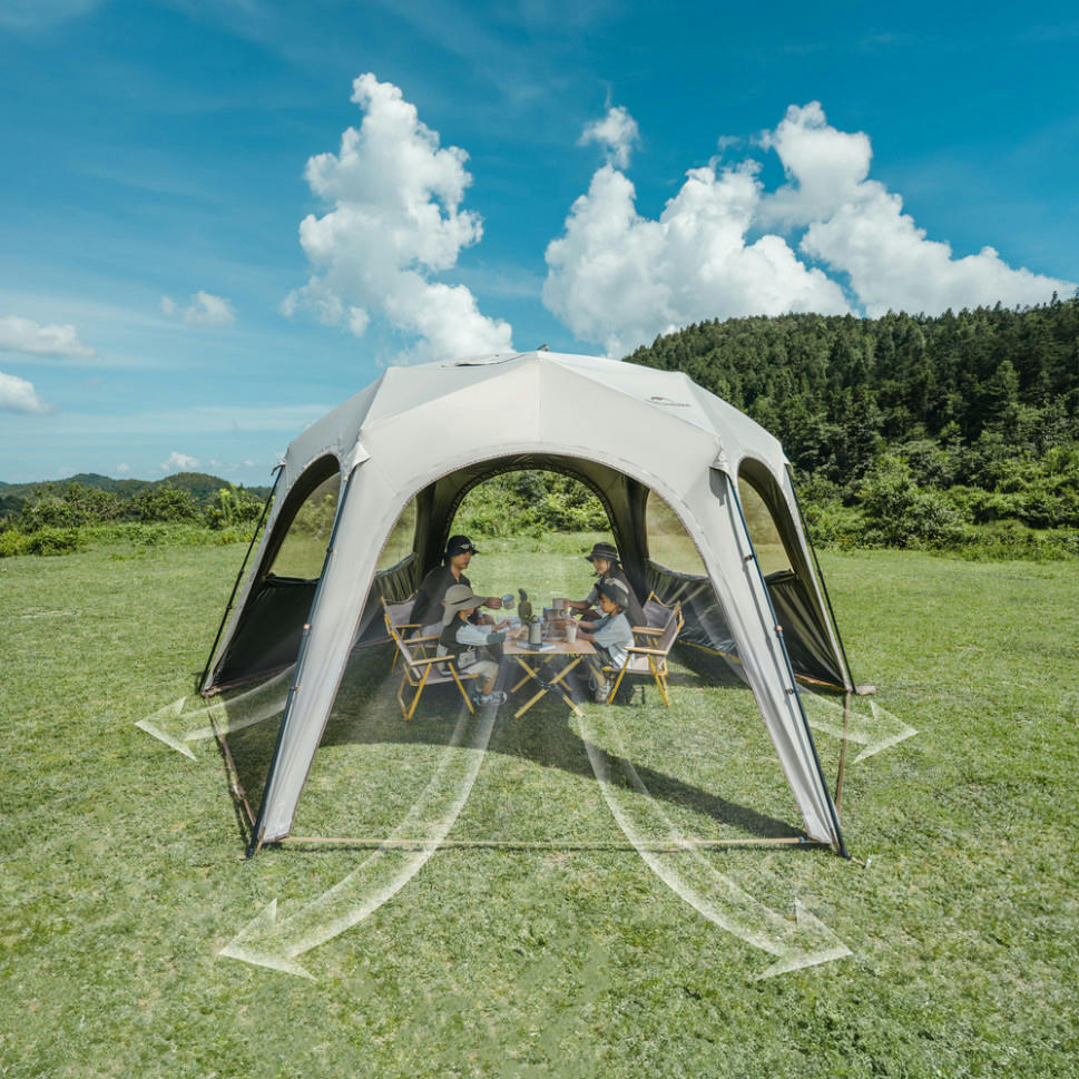 Тент для кемпінгу Naturehike CNK230WS014, 4.6 м * 4,0 м, бежевийфото7