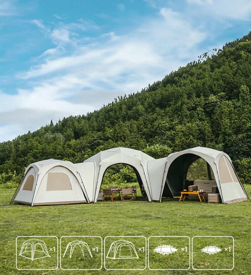 Тент для кемпінгу Naturehike CNK230WS014, 4.6 м * 4,0 м, бежевийфото8