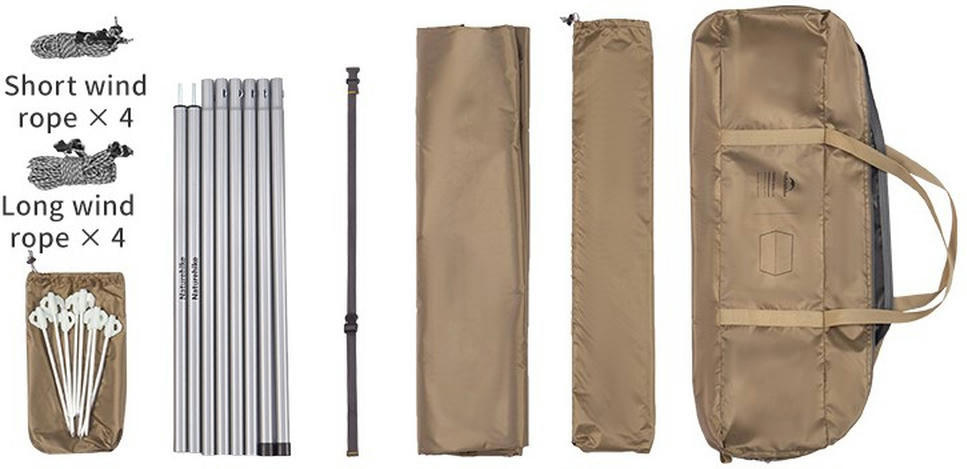 Тент універсальний Naturehike CNK2350WS015, розмір L, бежевийфото3