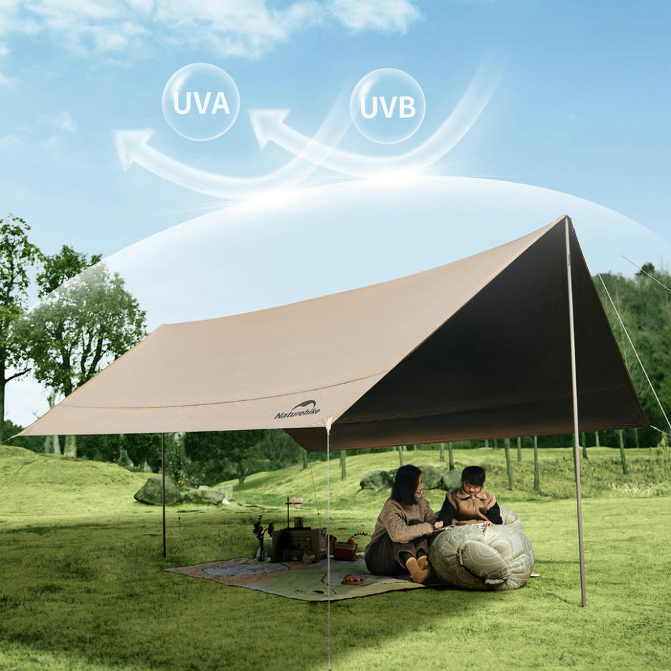 Тент универсальный Naturehike CNK2350WS015, размер S, бежевый фото 5