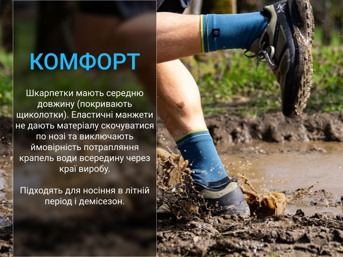 Носки водонепроницаемые Dexshell Running Lite 2.0 Socks темно-голубые L (43-46) фото 4