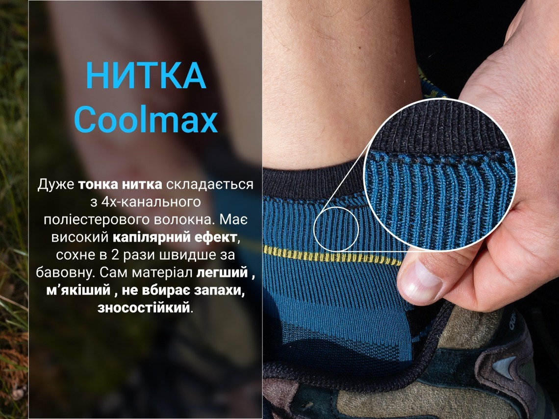 Носки водонепроницаемые Dexshell Running Lite 2.0 Socks темно-голубые L (43-46) фото