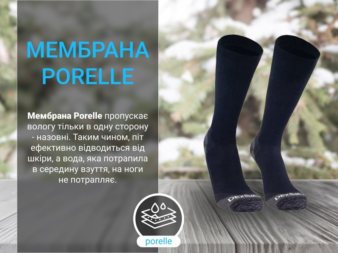 Носки Dexshell Terrain Walking 2.0 Socks черно-серые L (43-46) фото