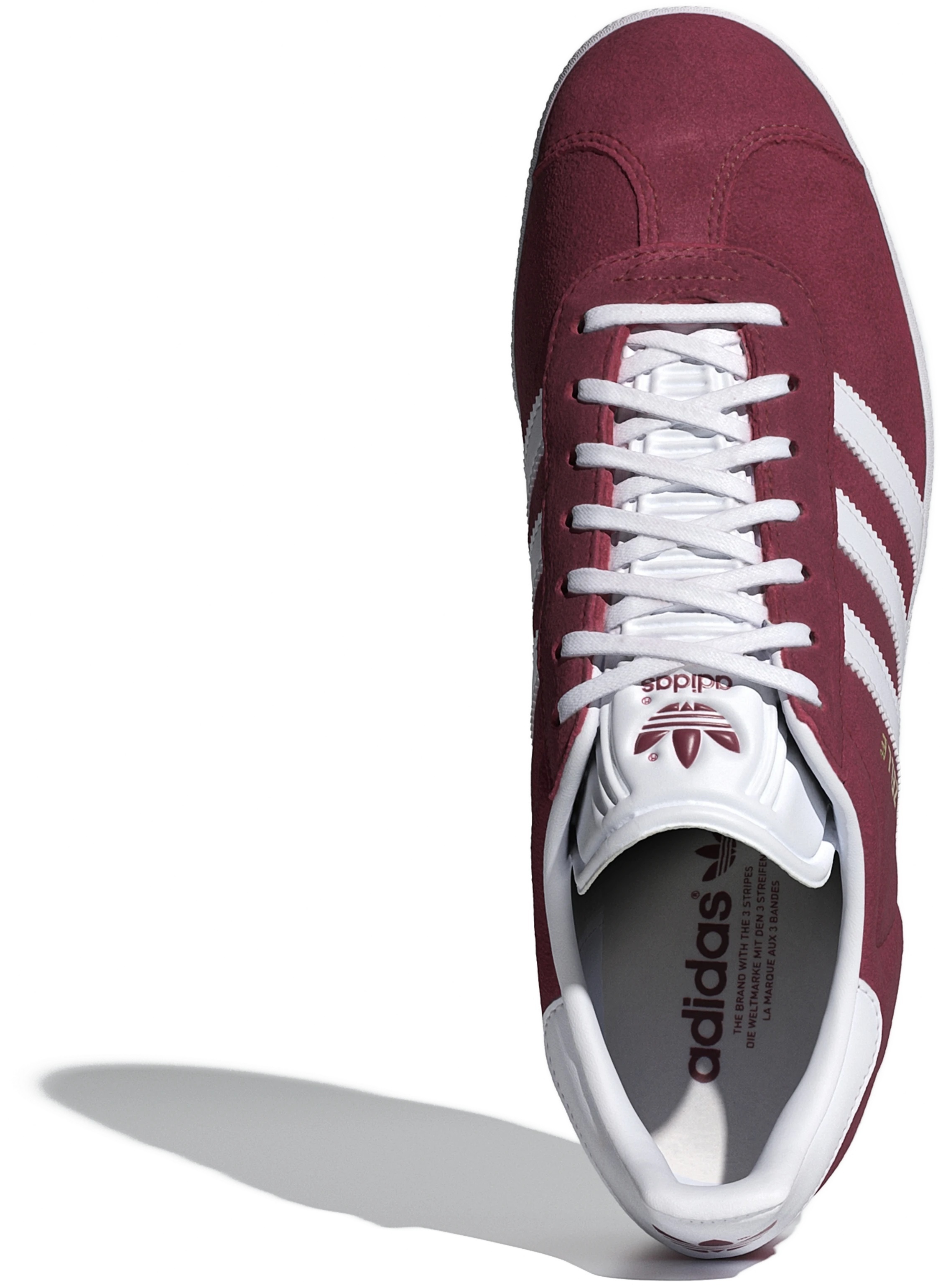 Кеды мужские Adidas Gazelle B41645 44.5 (10 UK) бордовый/белый фото 