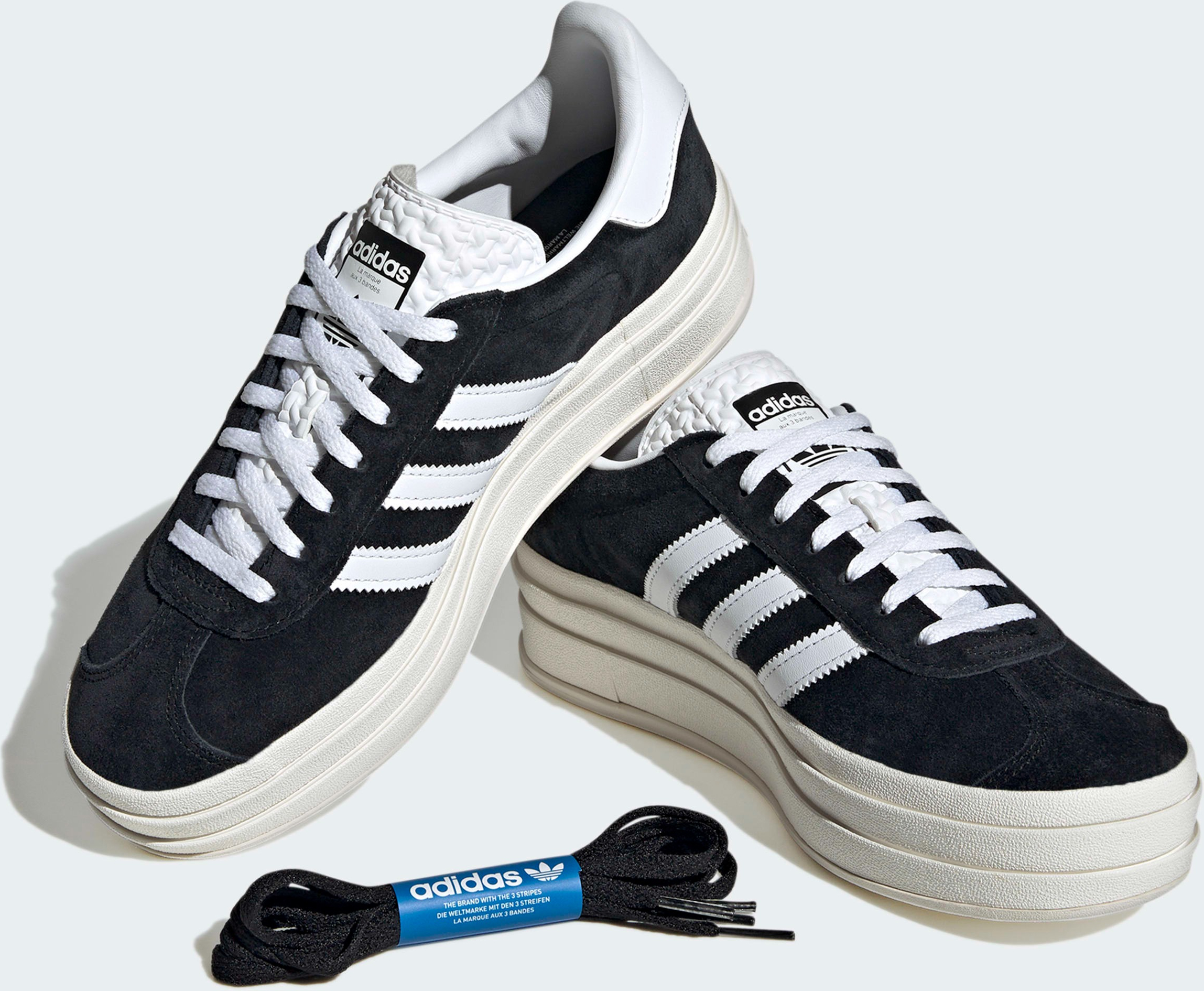 Кеды женские Adidas Gazelle Bold W HQ6912 37.5 (4.5 UK) черные фото 