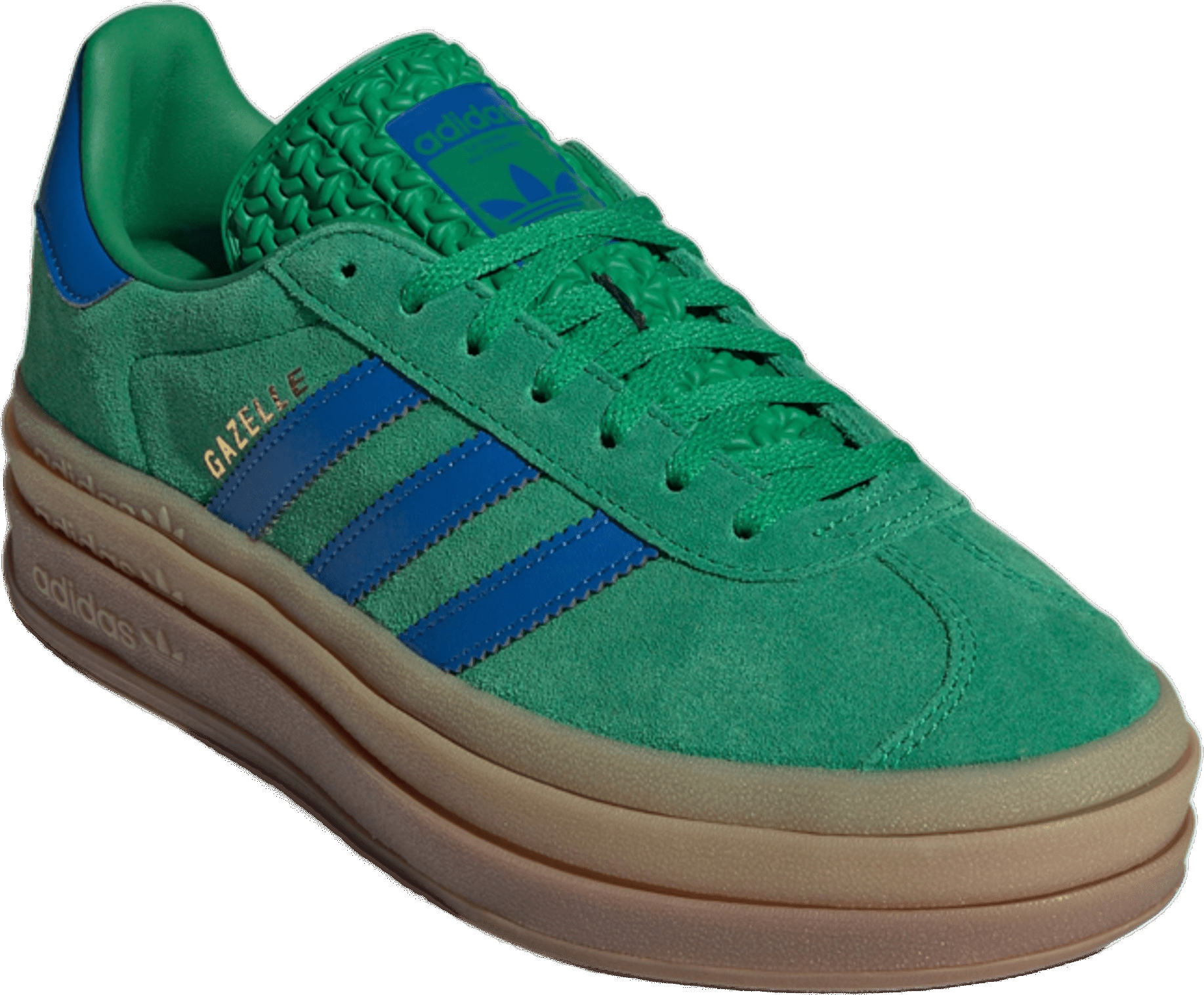Кеды женские Adidas Gazelle Bold W IE1370 38 (5 UK) зеленые фото 
