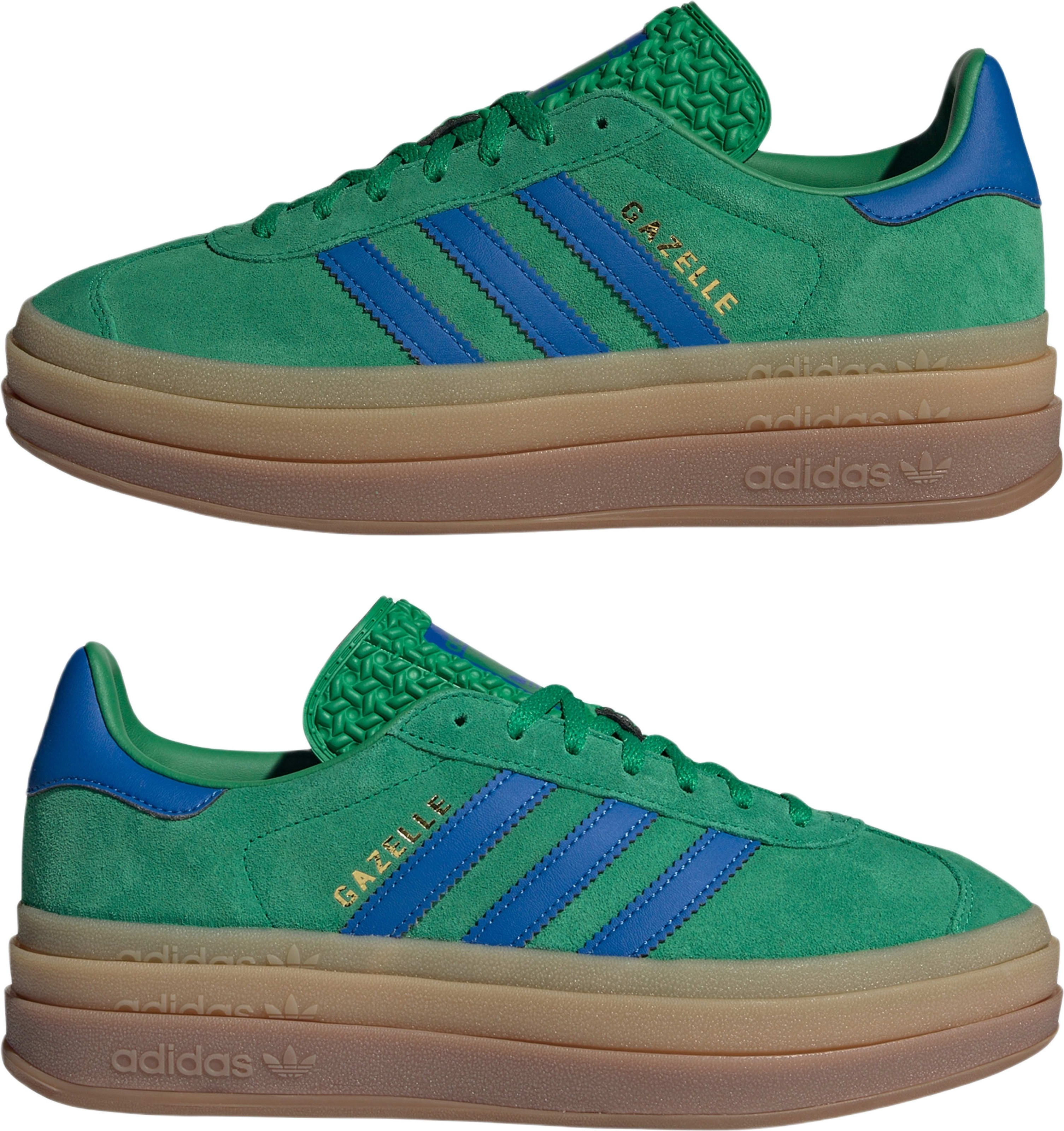 Кеды женские Adidas Gazelle Bold W IE1370 38 (5 UK) зеленые фото 