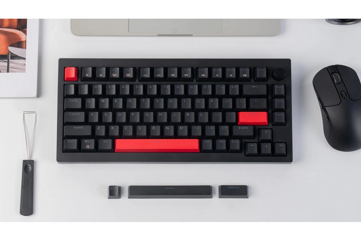 Клавіатура Lemokey X4 82Key, Keychron Red, USB-A, QMK/VIA, Hot-Swap, EN/UKR, RGB, Black (X4-H1-UA)фото5