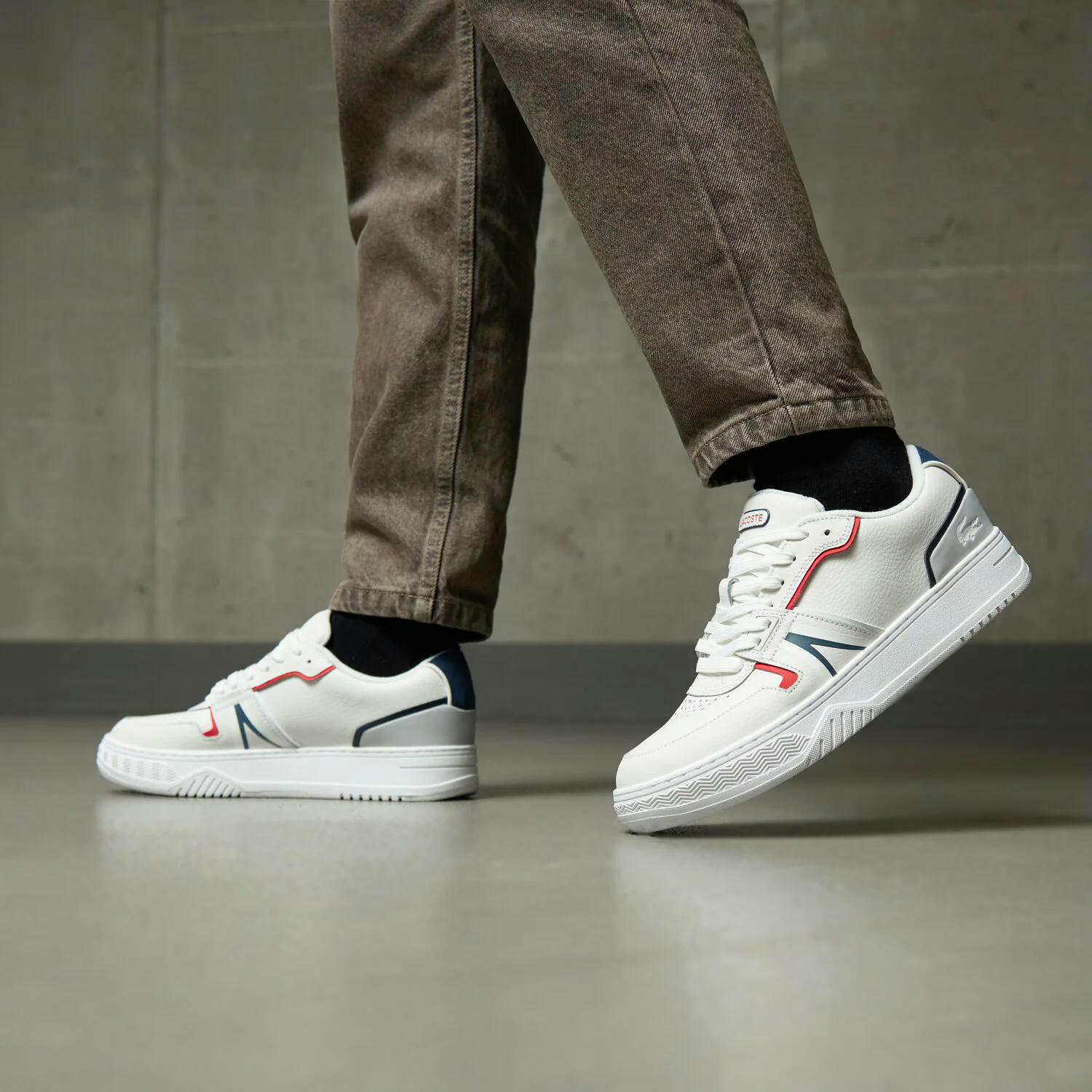 Кеди мужские Lacoste L001 0321 1 Sfa 742SMA0092-407 45 (10.5 UK) белые фото 7