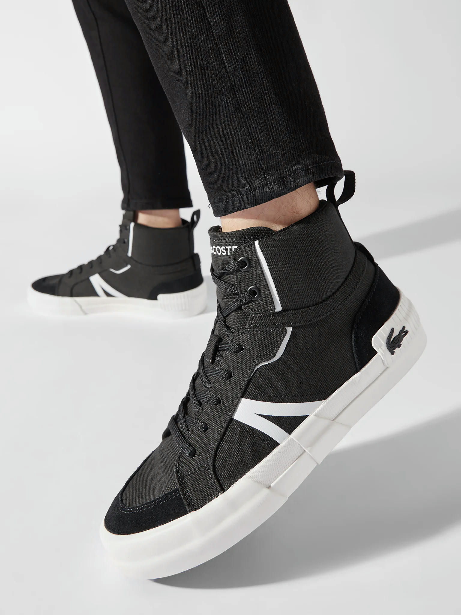 Кеди мужские Lacoste L004 Mid 743CMA0056-312 45 (10.5 UK) черные фото 7