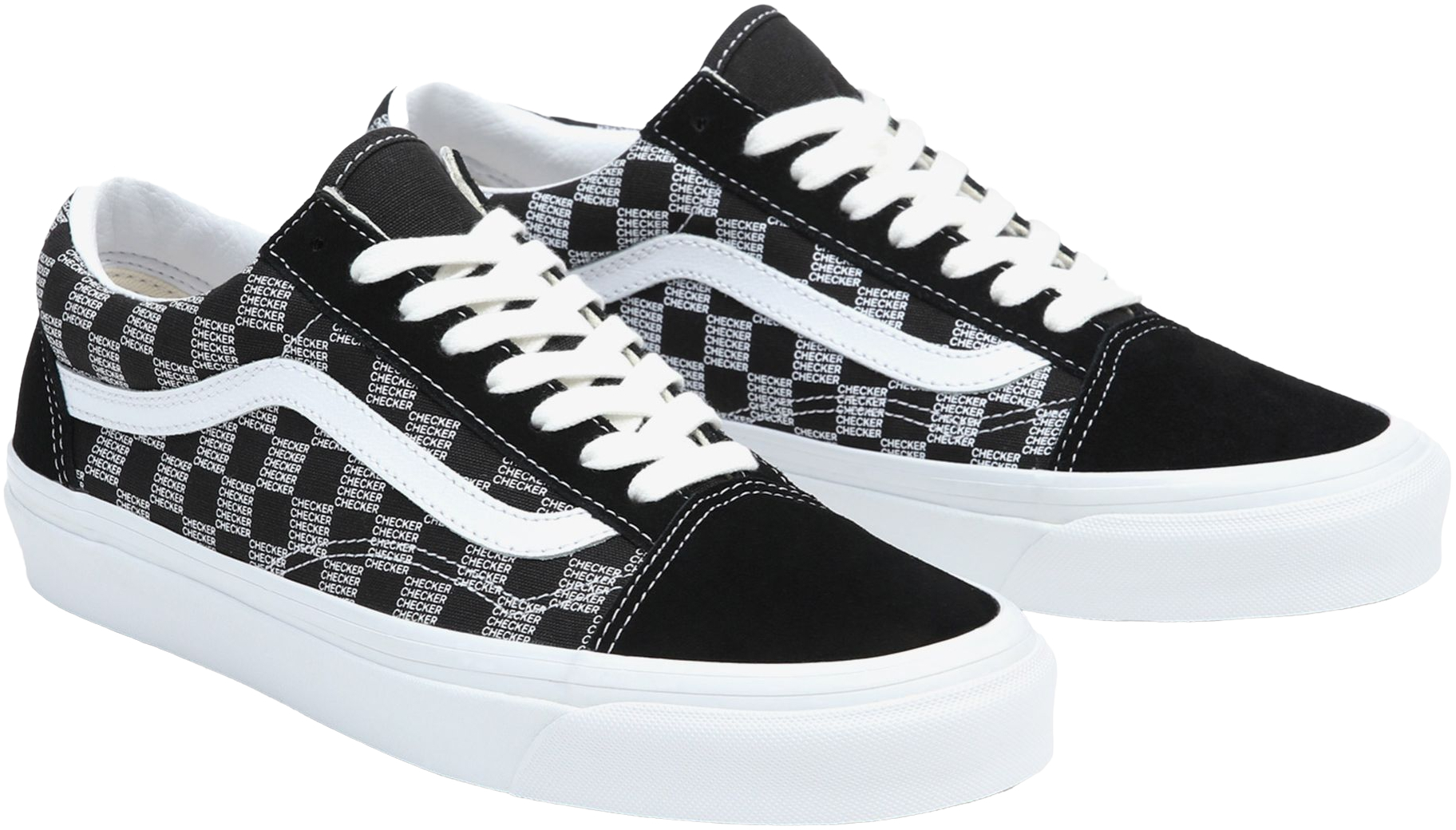 Кеды низкие Vans Old Skool Checker VN0A54F3BLK1 36 (4.5 US) белый/черный фото 3