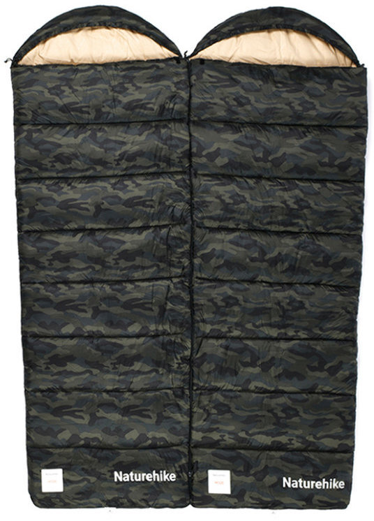 Спальний мішок з капюшоном Naturehike M320 CNK2350WS023, зелений камуфляж, правийфото2