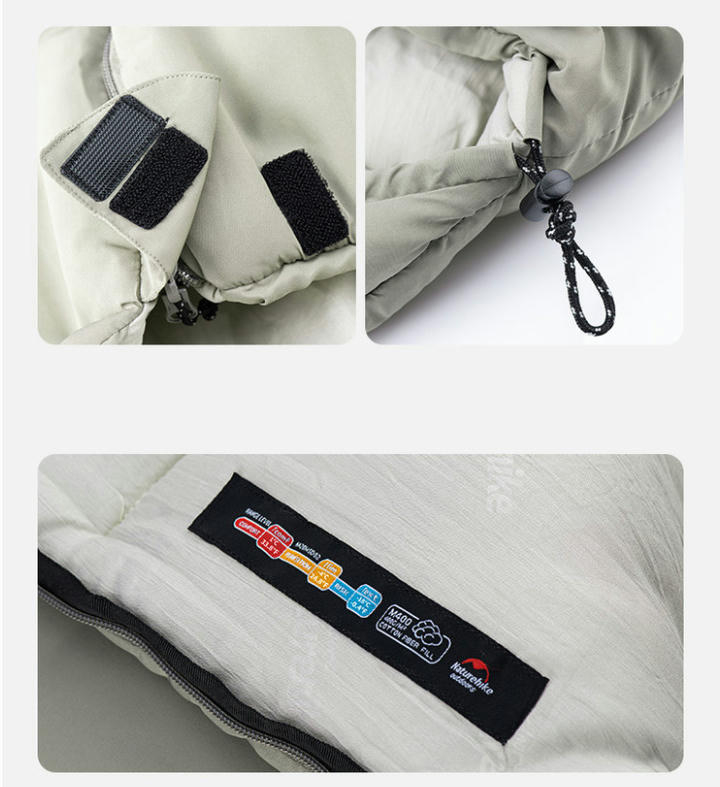 Спальник з капюшоном Naturehike M180 NH20MSD02, правий, сірийфото6